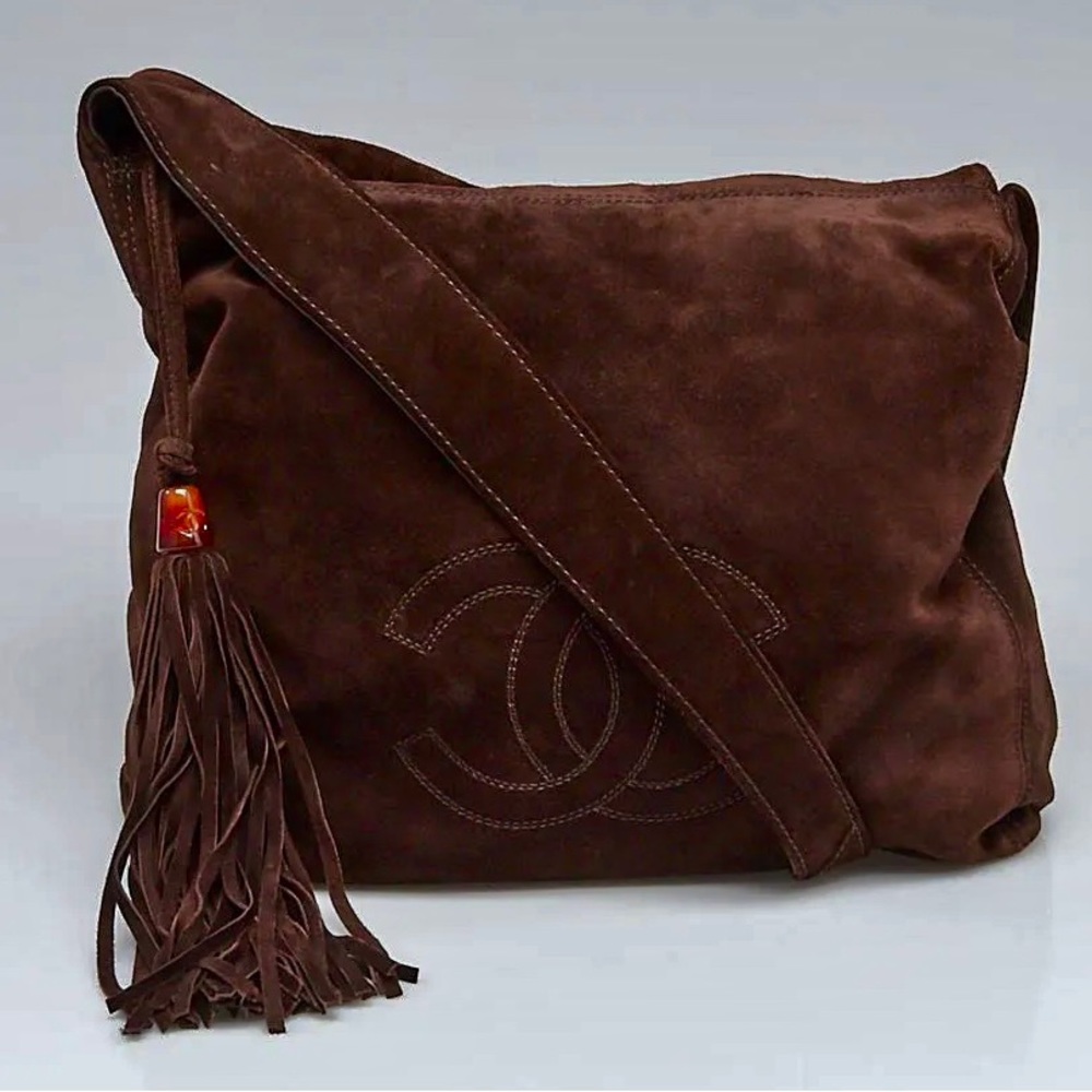 Chanel Purse - Tote chocolate brown suede